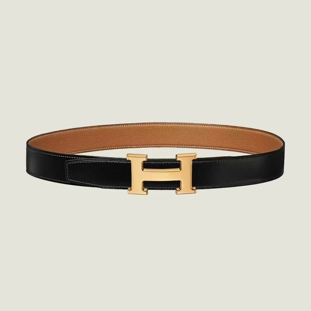 99新 Hermes/爱马仕 H皮带扣双面皮腰带32毫米 长度:90 未使用品
