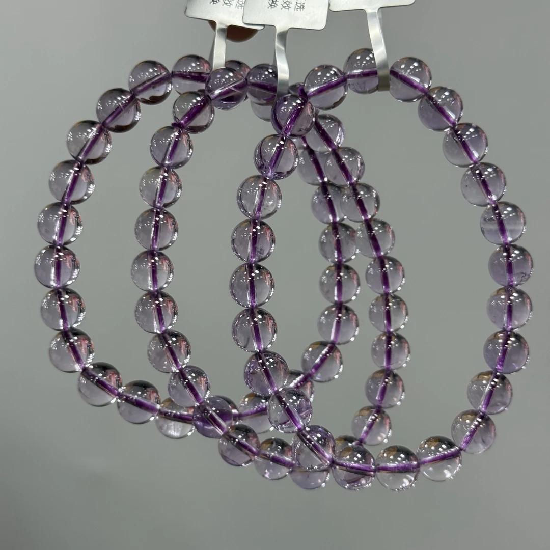 【书记甄选】天然紫水晶单圈手链 多样性发一件  约7mm  1549LA