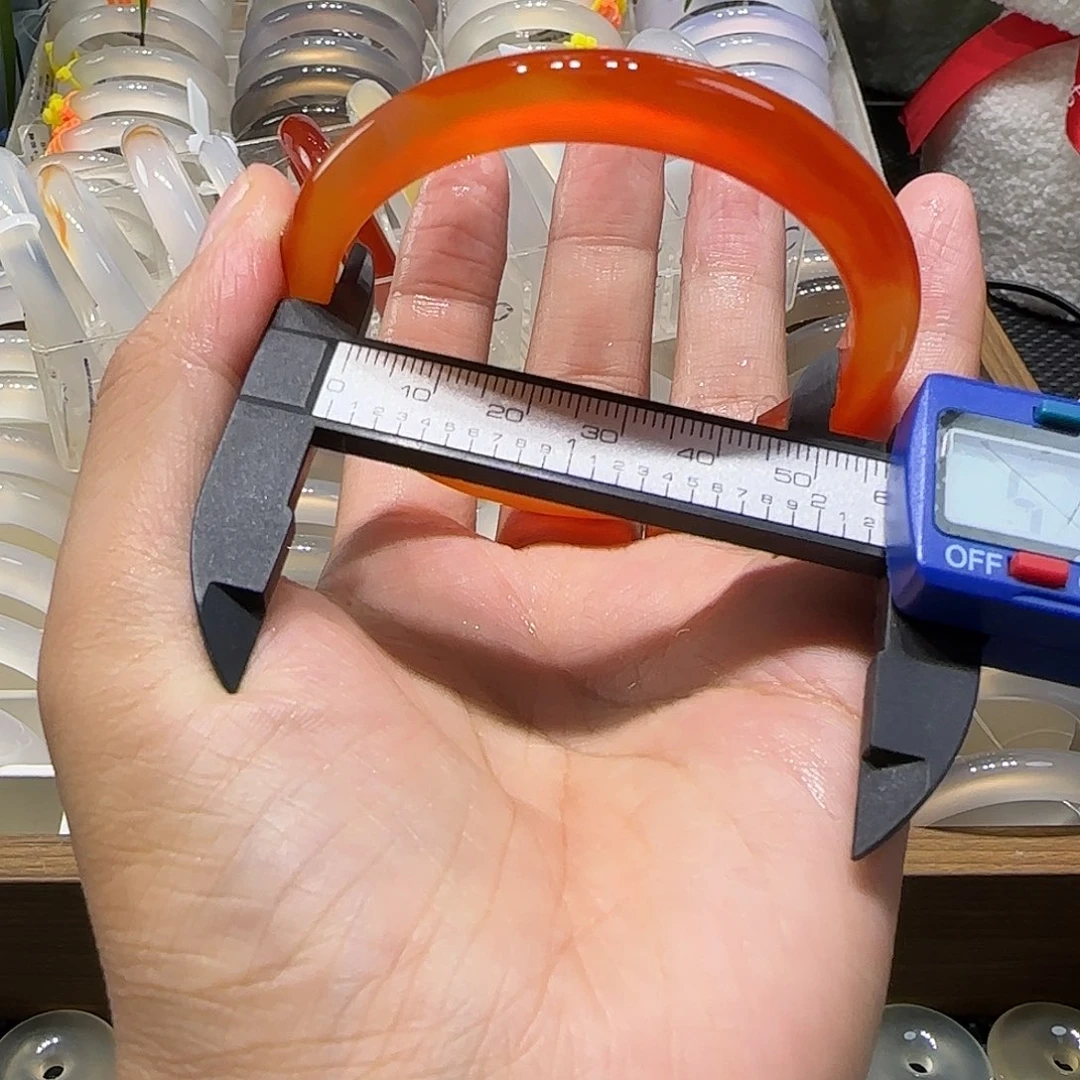 手镯玛瑙/玉髓未镶嵌57锦鲤红