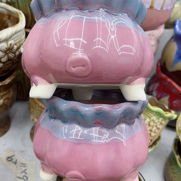 多肉绿植陶瓷花盆9.9包邮，有孔