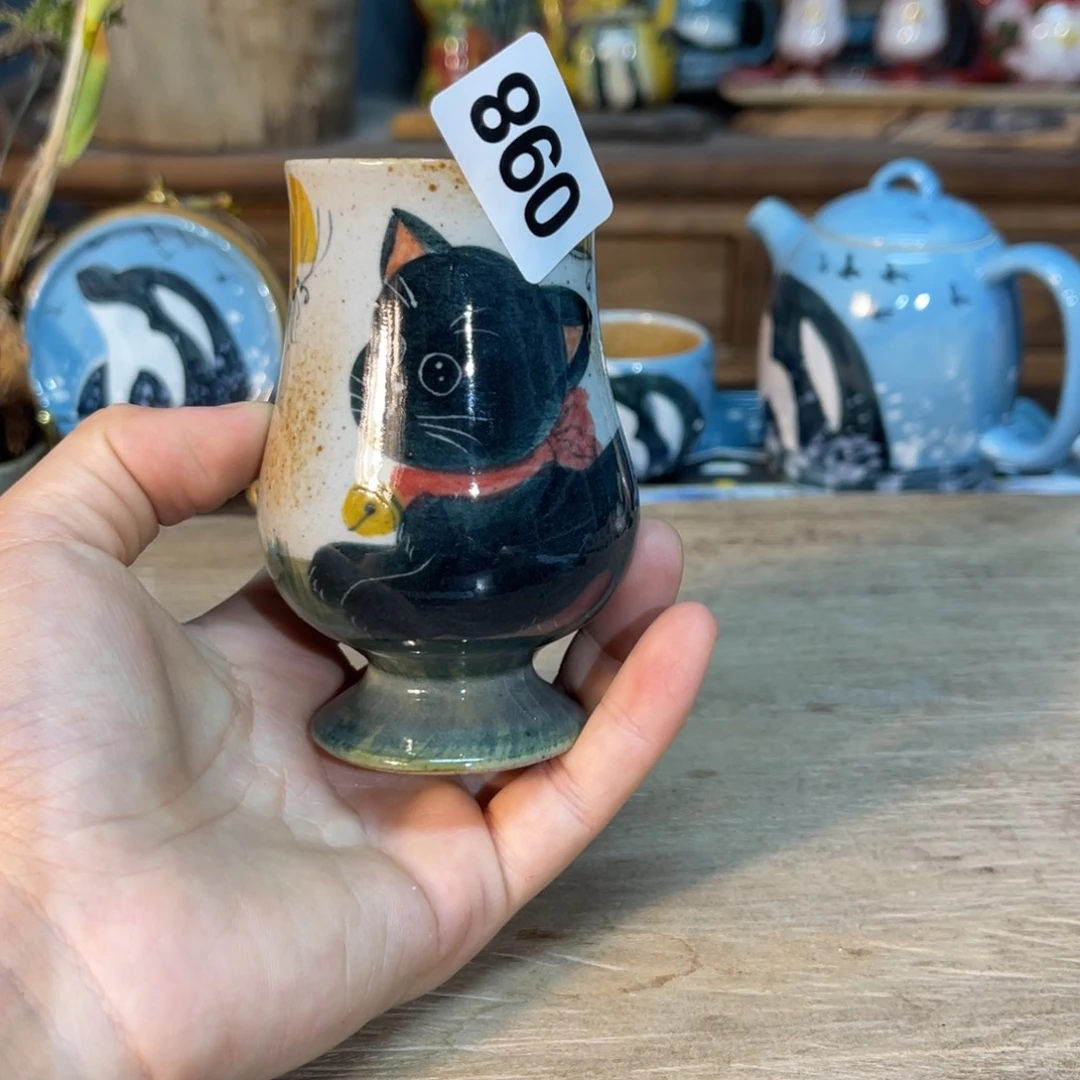 壶素浅陶瓷手工手绘