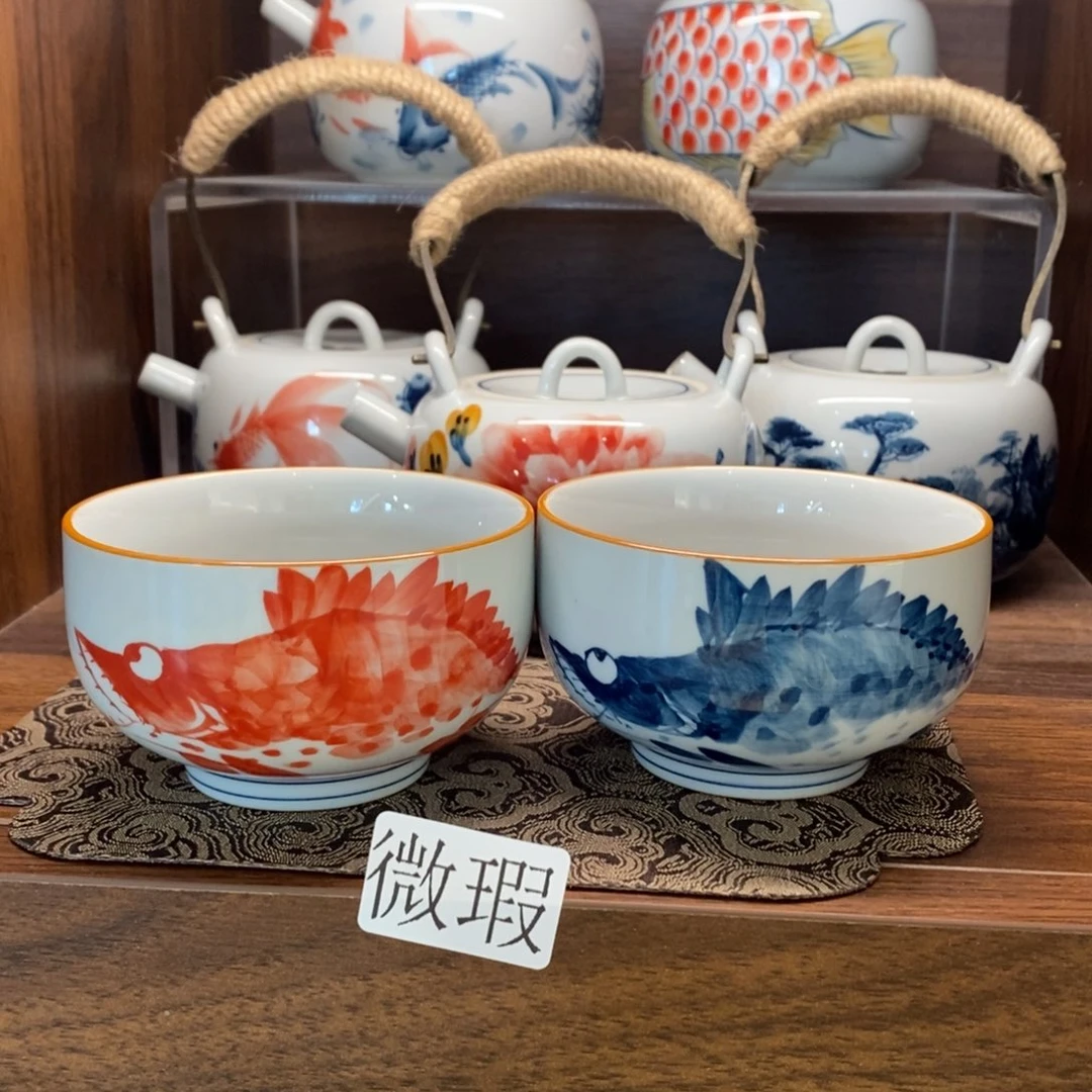 釉下彩老陶泥手工绘制