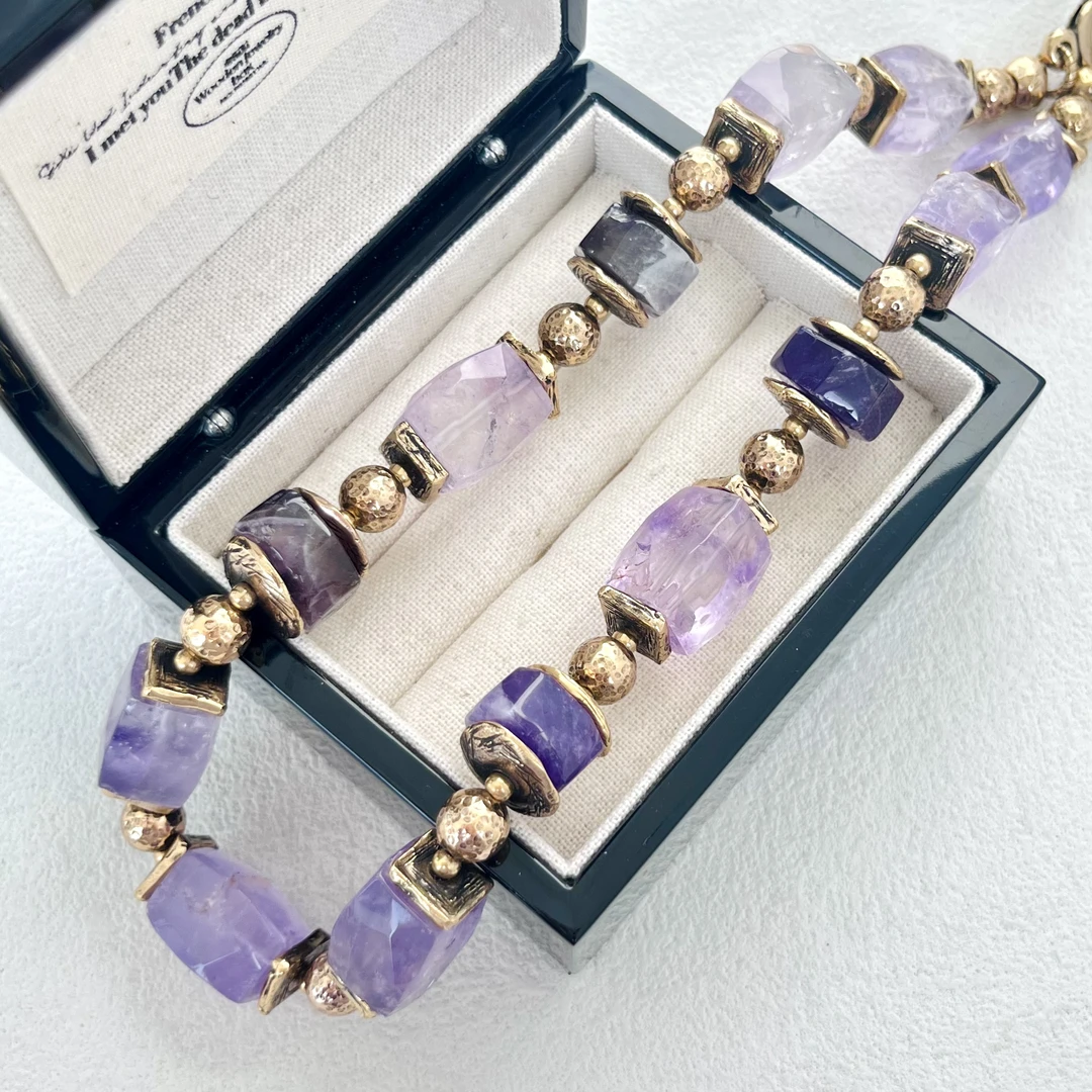 铜合金仿水晶项链 「Lily中古」AJ项链KF24