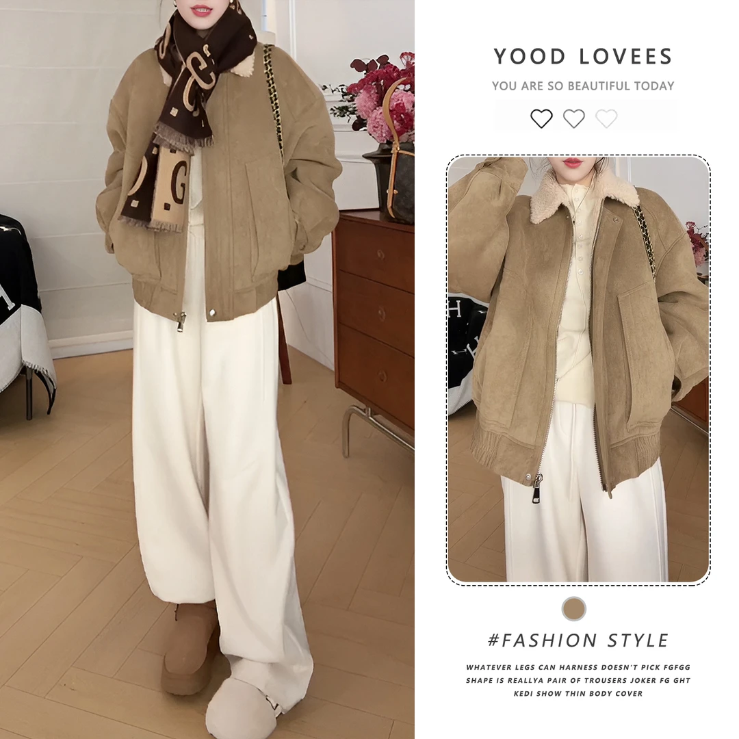 老钱风复古翻领高级感短外套女装秋冬季新款时尚百搭加绒加厚开衫