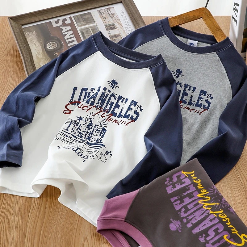 儿童长袖T恤2025新款男童春秋款休闲上衣中大童秋季纯棉打底衫潮