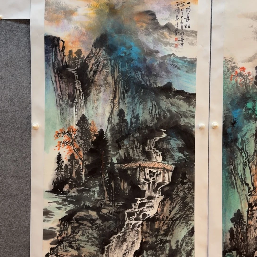 国画秦峰四尺整山水