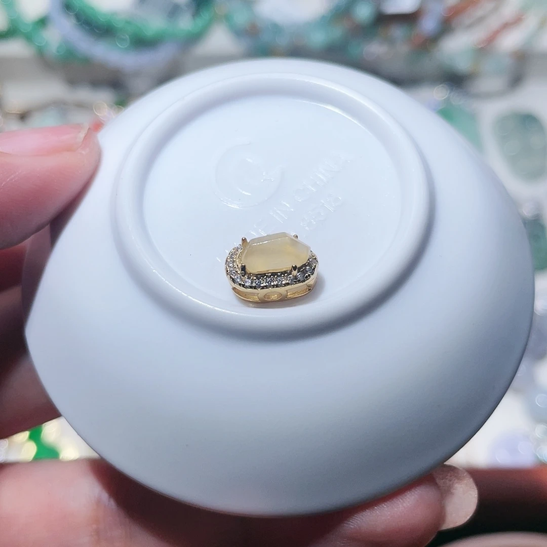 翡翠银S925镶嵌吊坠(不含链)