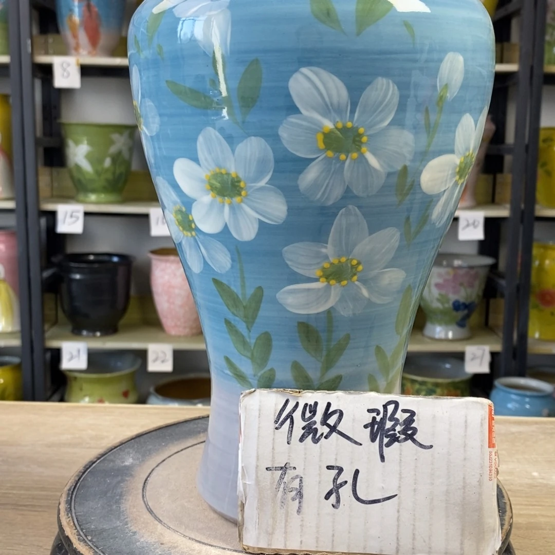 景德镇手工手绘陶瓷花盆