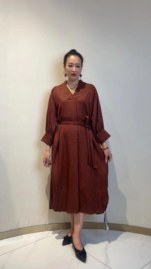 5180960香云纱连衣裙