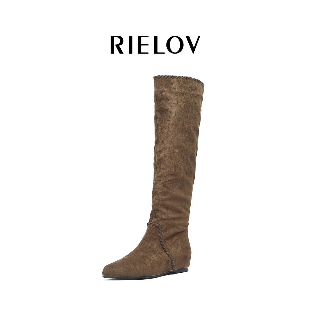 【RIELOV●甜甜●腿精长靴】增高1+3cm时尚潮流百搭女士时装靴812-5