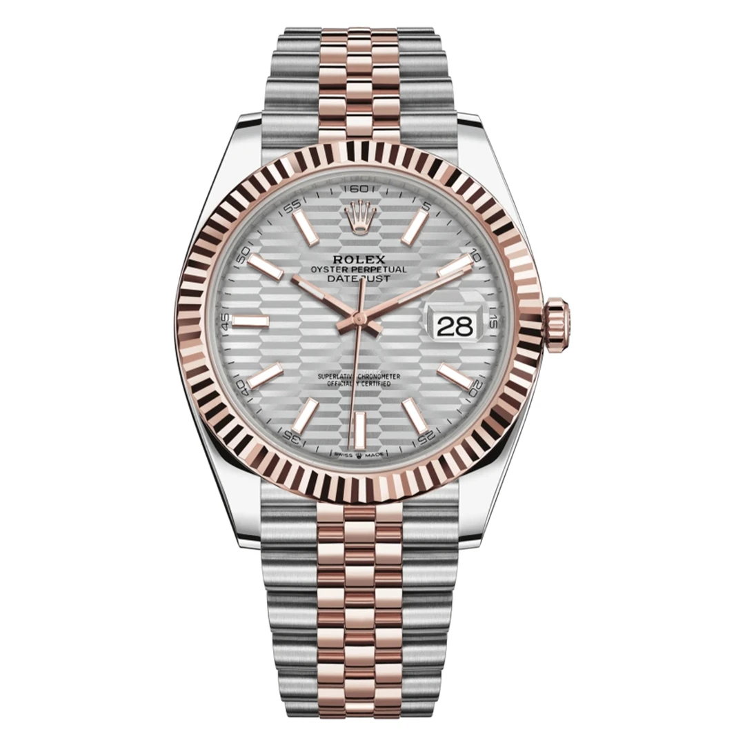 未使用 Rolex/劳力士 /126331间玫瑰金银波纹条刻/41mm