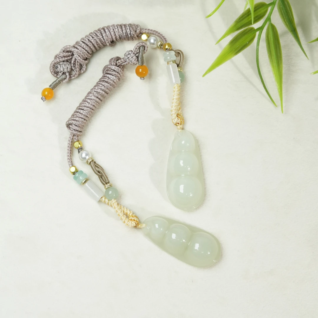 【星浩珠宝】和田玉吊坠5-9T06H398【多样性发一件】17*38mm带绳