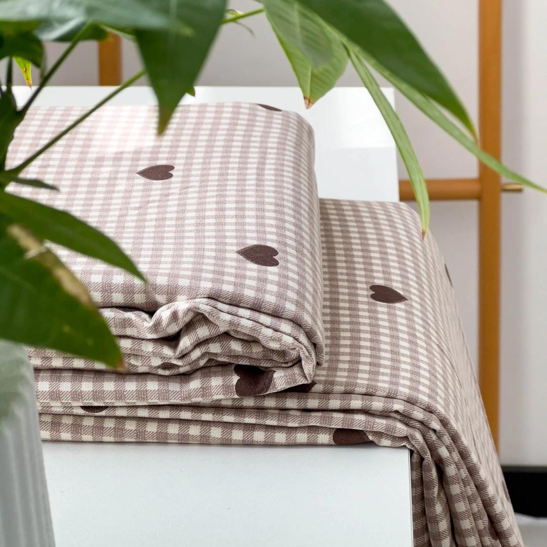 【京かわ会社】双层纱磨毛被套200*230cm 美拉格爱心