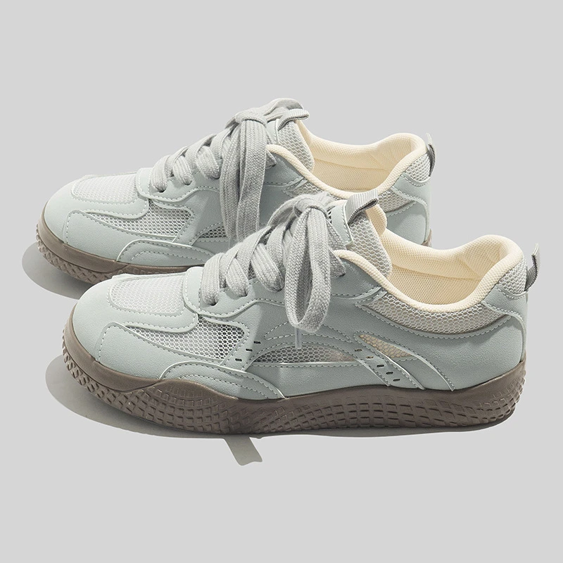 蓓尔夏季新款平底小白鞋女时尚百搭休闲板鞋网面透气学生德训鞋