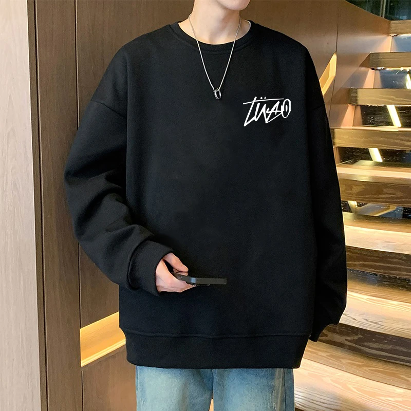 凯颂特大码300斤美式街头休闲圆领卫衣男女秋冬宽松显瘦重磅上衣