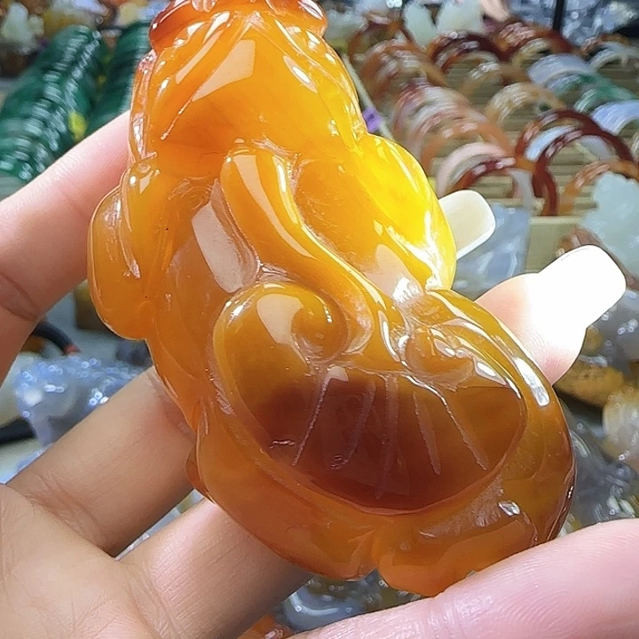 玛瑙/玉髓合金手把件