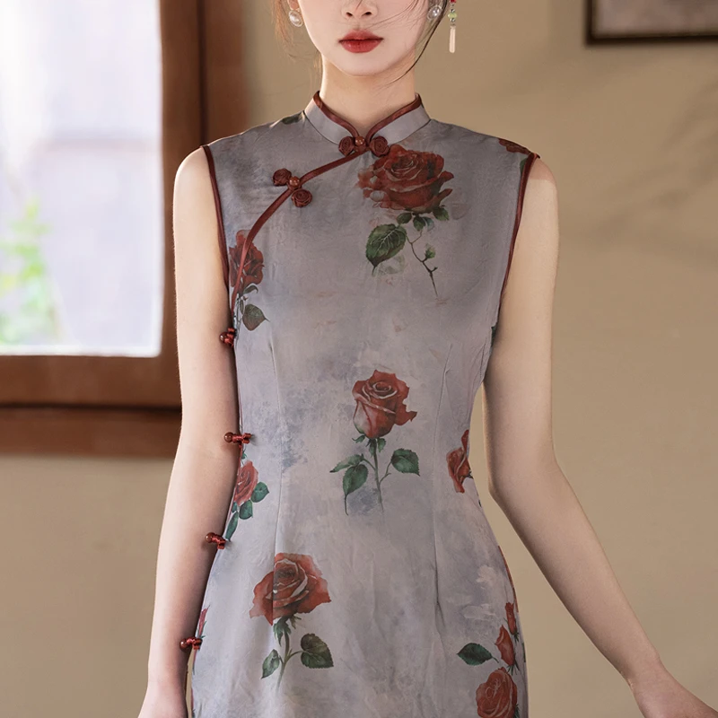高端新中式绝美旗袍民国风2025新款日常可穿老上海晚礼服夏季裙子