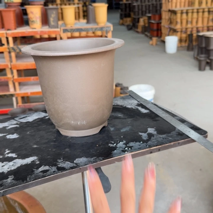 紫砂花盆高度22口径25单只