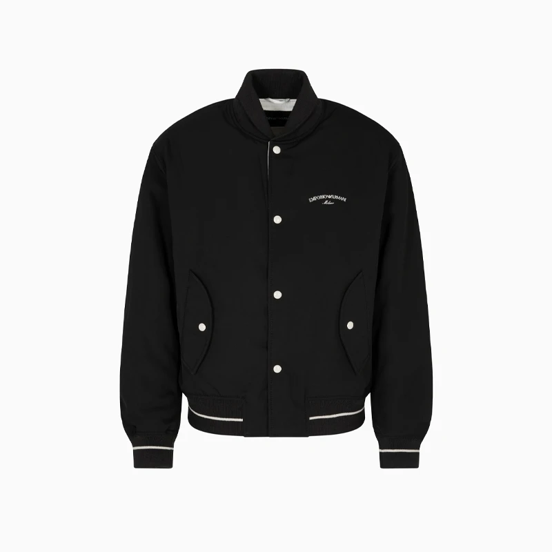 未使用 EMPORIO ARMANI/安普里奥·阿玛尼 男士徽标刺绣尼龙棉服