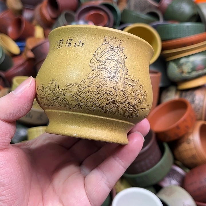 紫砂茶杯全手工紫砂主人杯
