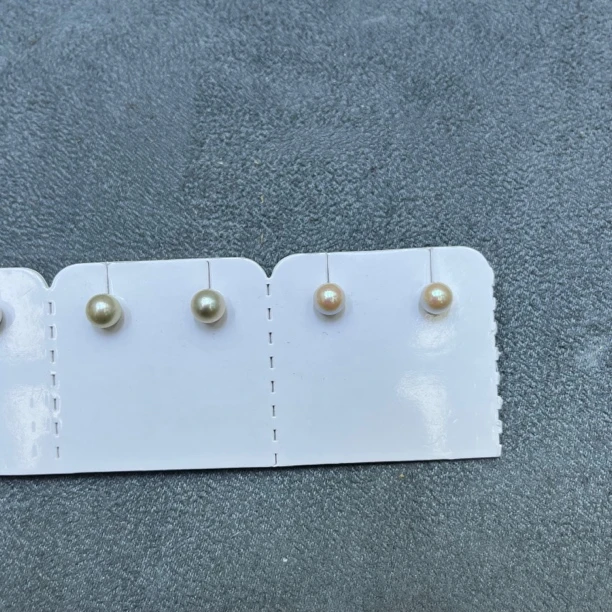 海水珍珠耳钉一对5.5-6mm-3670