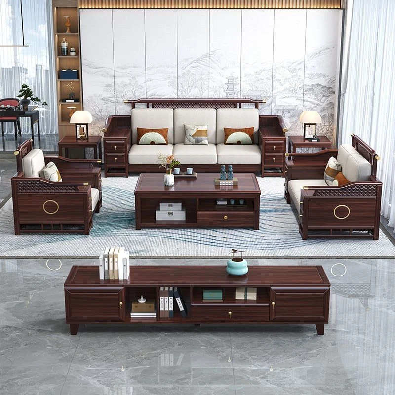 2025款沙发乌金木别墅高档客厅家具套装组合冬夏两用储物沙发实木