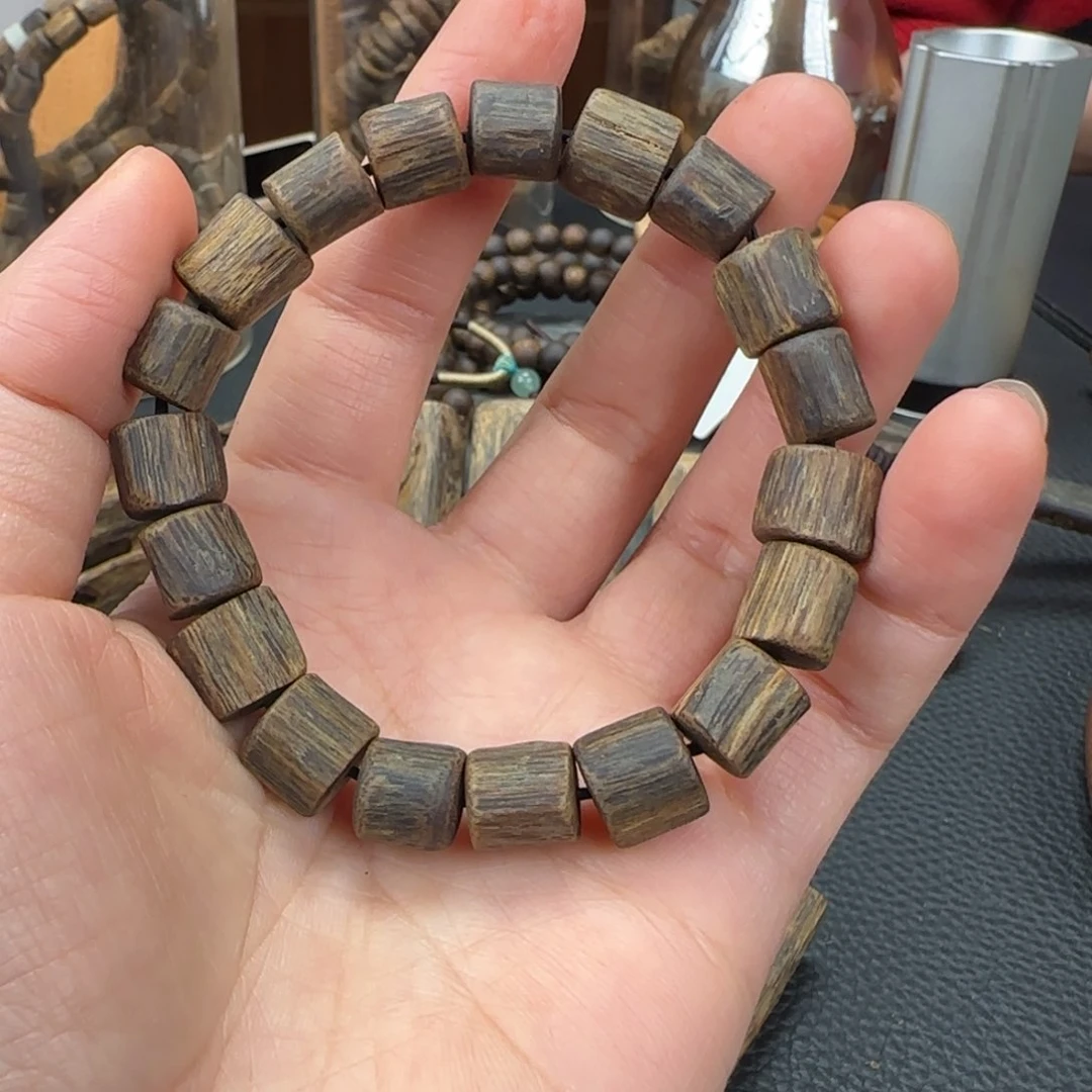 沉香沉香碎屑沉水奇楠淳化老料随型桶珠1.1-13+