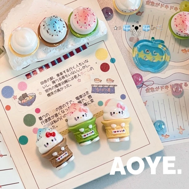 雪糕店KT店长树脂配件（熬夜定制