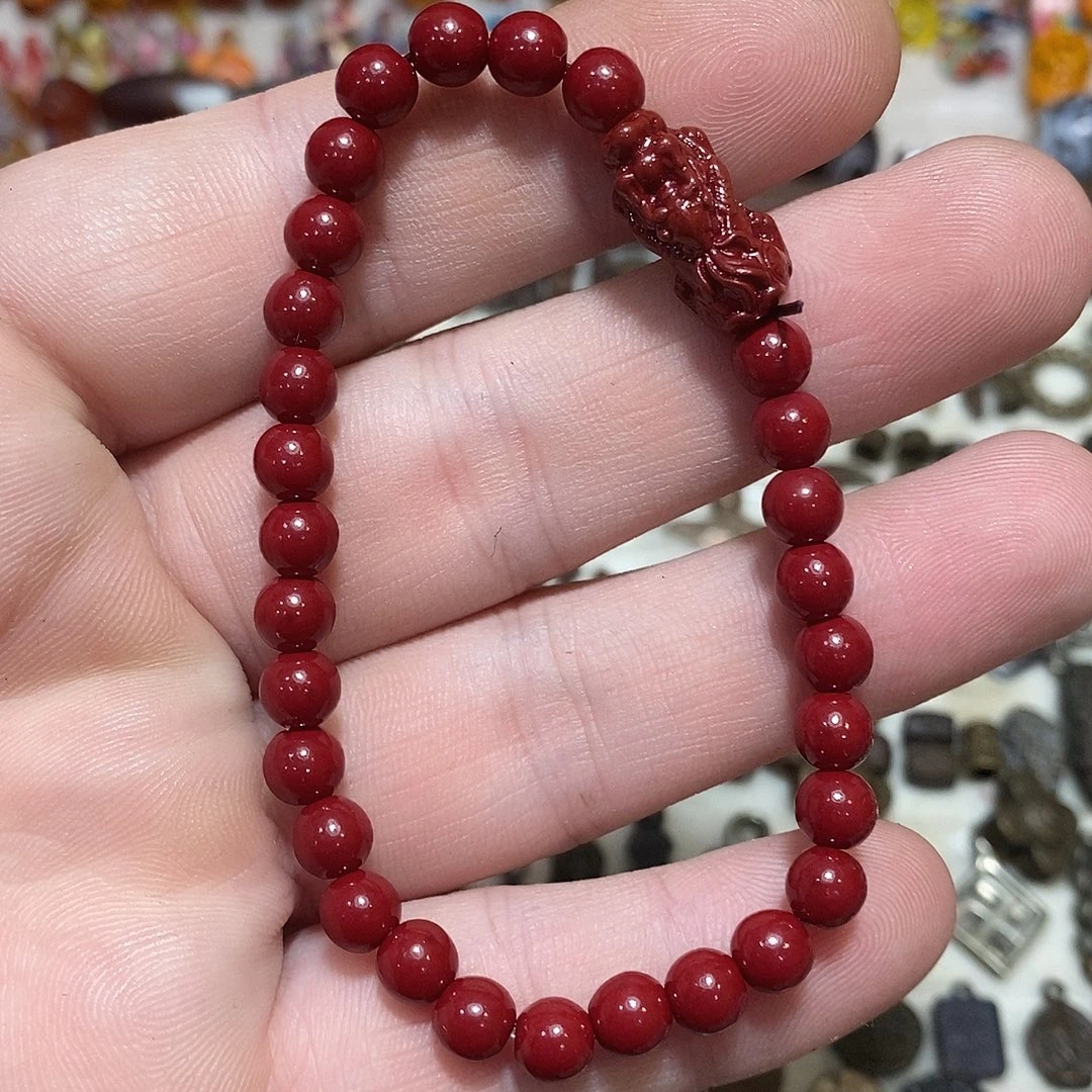 铜铁合金类朱砂手串hhh哈哈哈