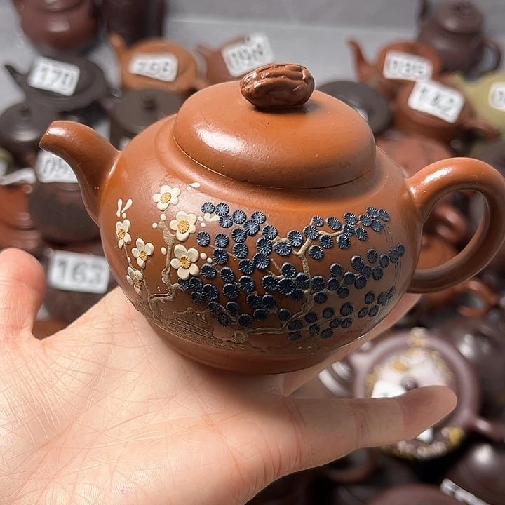 紫砂茶壶紫砂微瑕半手