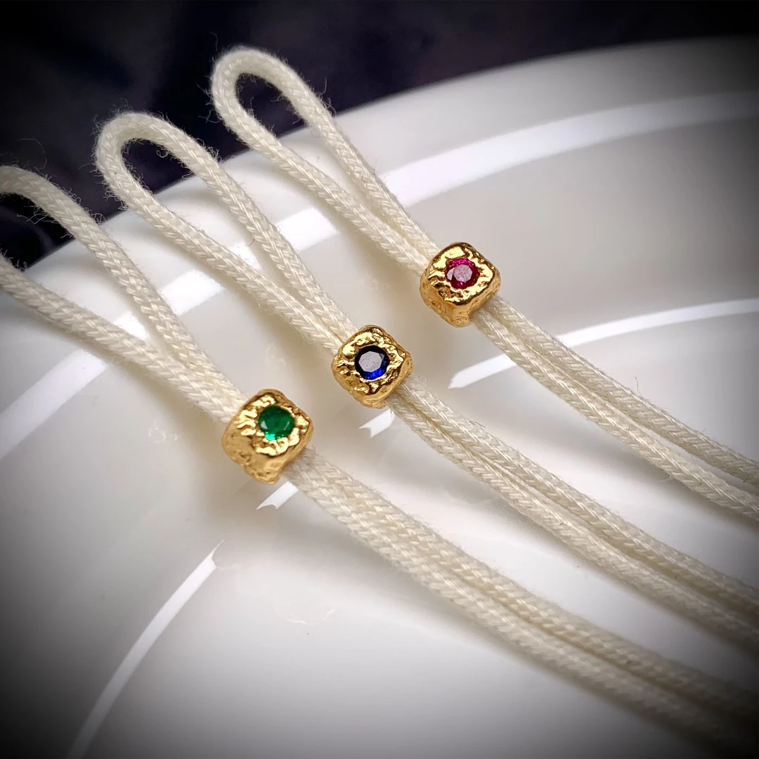 925银银制品 【可以出品】s925银镀金线束背云侧挂文玩脖挂佛珠配饰