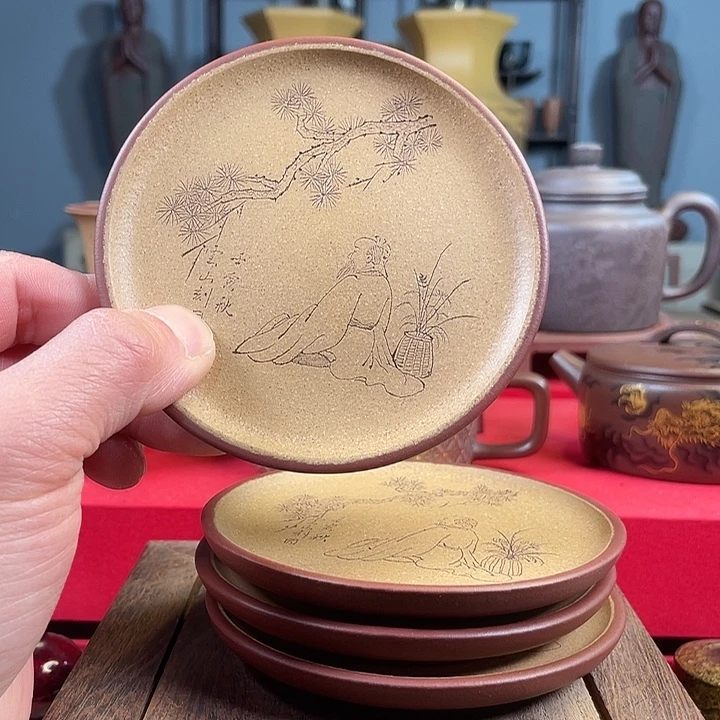 茶杯紫砂紫砂杯垫微瑕