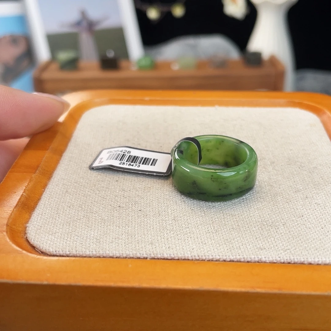 和田玉（糖玉）未镶嵌戒指Y92碧玉乌兰海原切17.8不退换