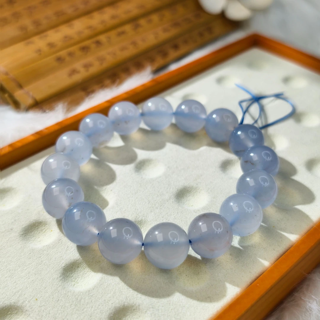 汐雅家樱花  蓝玉髓手串 12mm（多样性发其一）