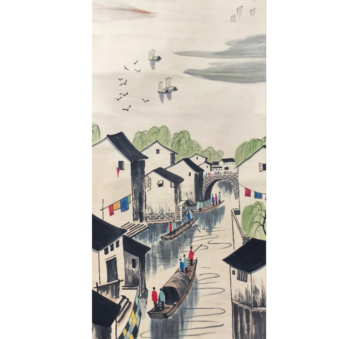 吴   山水立轴图67*137约8.2平尺