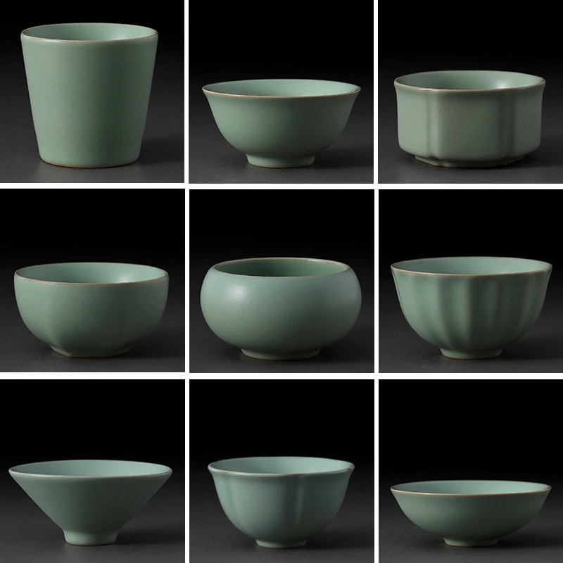 新店福利！汝窑正品开片汝瓷小茶杯单杯小茶碗功夫茶具