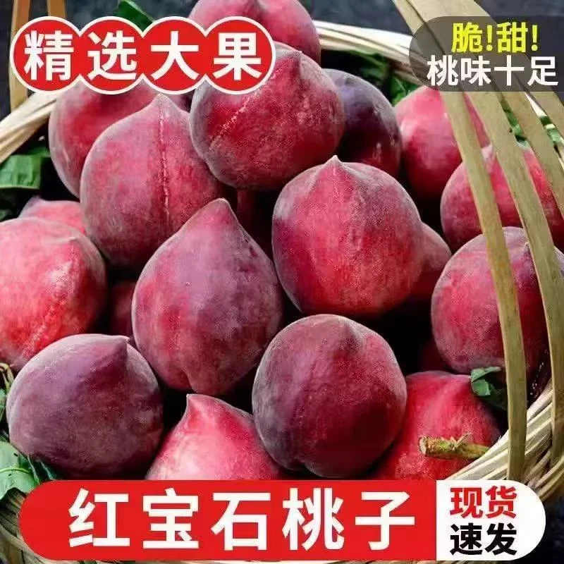 【坏果包赔】云南正宗红宝石水蜜桃现摘现发脆甜多汁zb