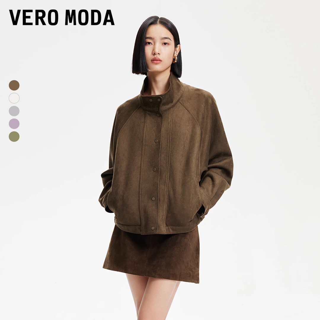 Vero Moda短外套女商场同款新品绒面质感短外套流光风3251J9011