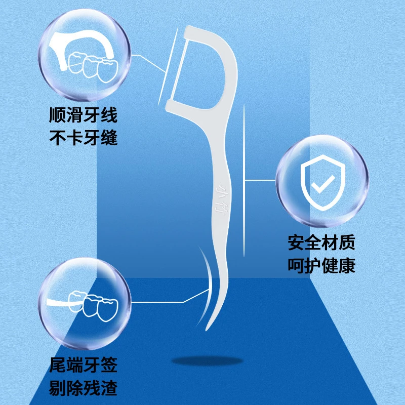 【买一送一】50支/1盒一次性家用便携式家庭装独立高拉力顺滑牙线
