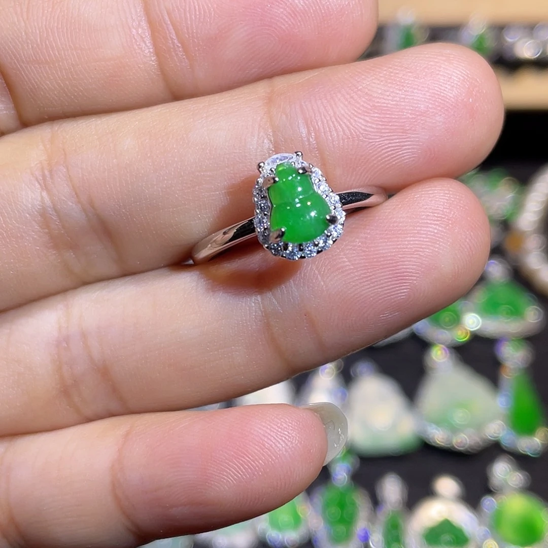 翡翠银S925镶嵌戒指