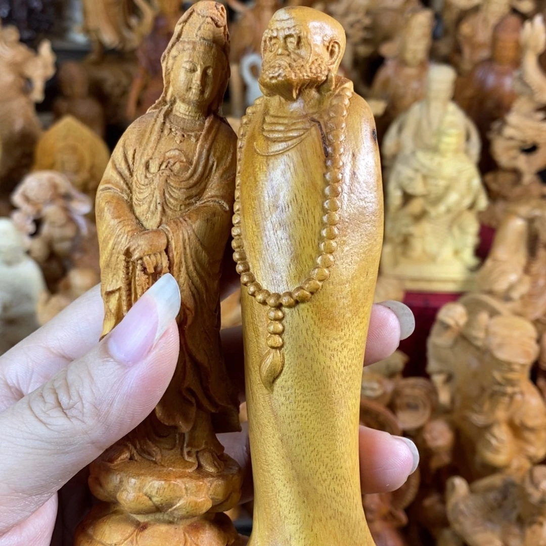 木微瑕黄金檀达摩观音