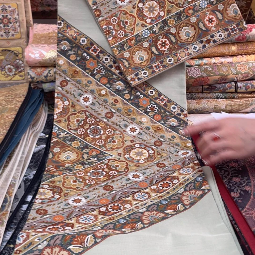 刺绣唐锦桑蚕丝正绢面料