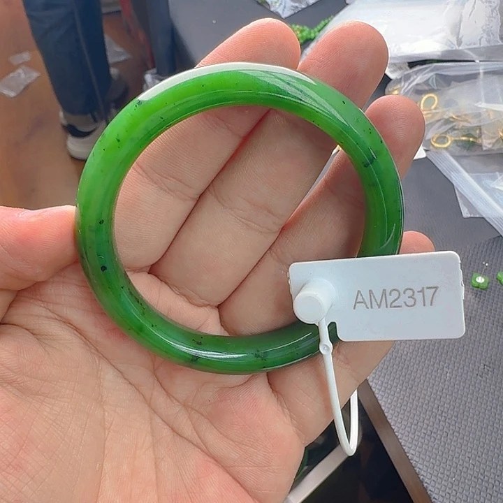 和田玉（碧玉）手镯未镶嵌58