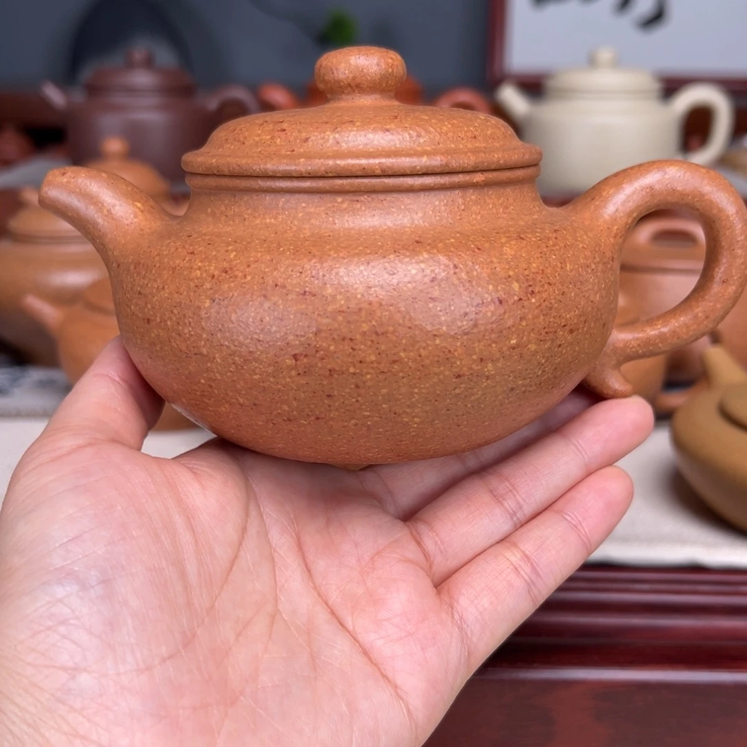 紫砂茶壶梨皮黄的360