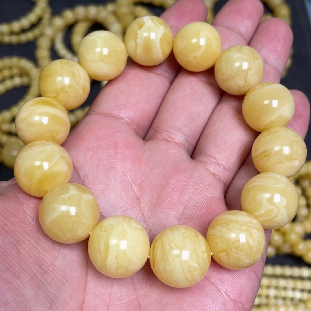 蜜蜡未镶嵌裸石蜜蜡手串17.2mm