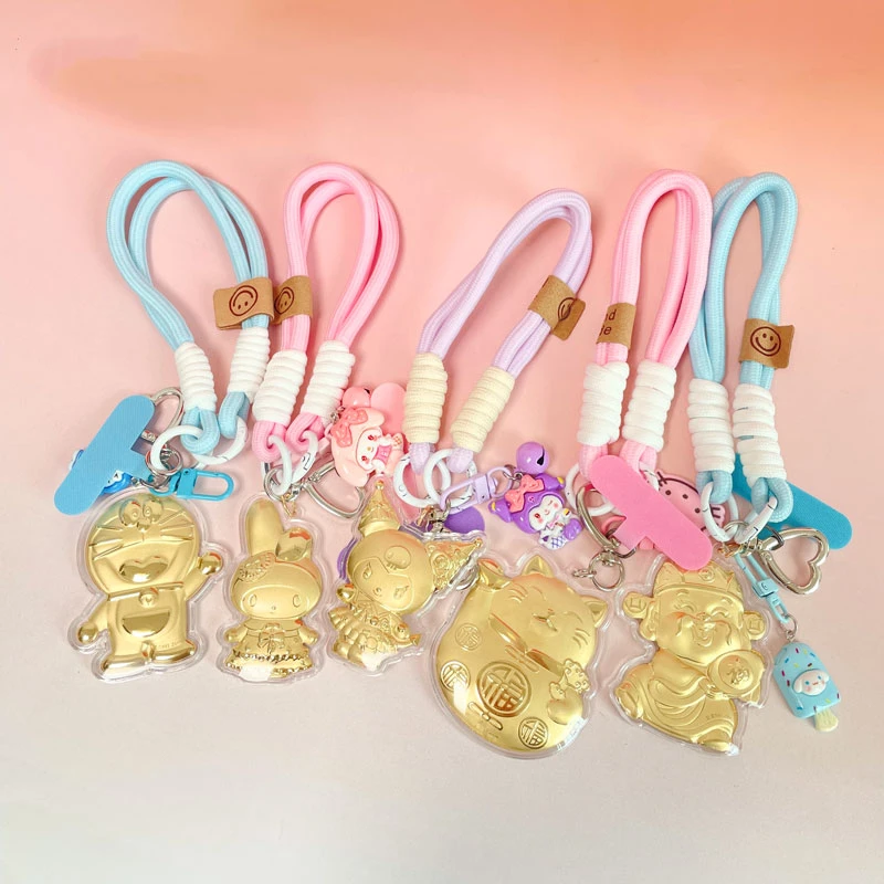 含金工艺品招财猫手机挂坠包包挂件送女友礼物表面含金