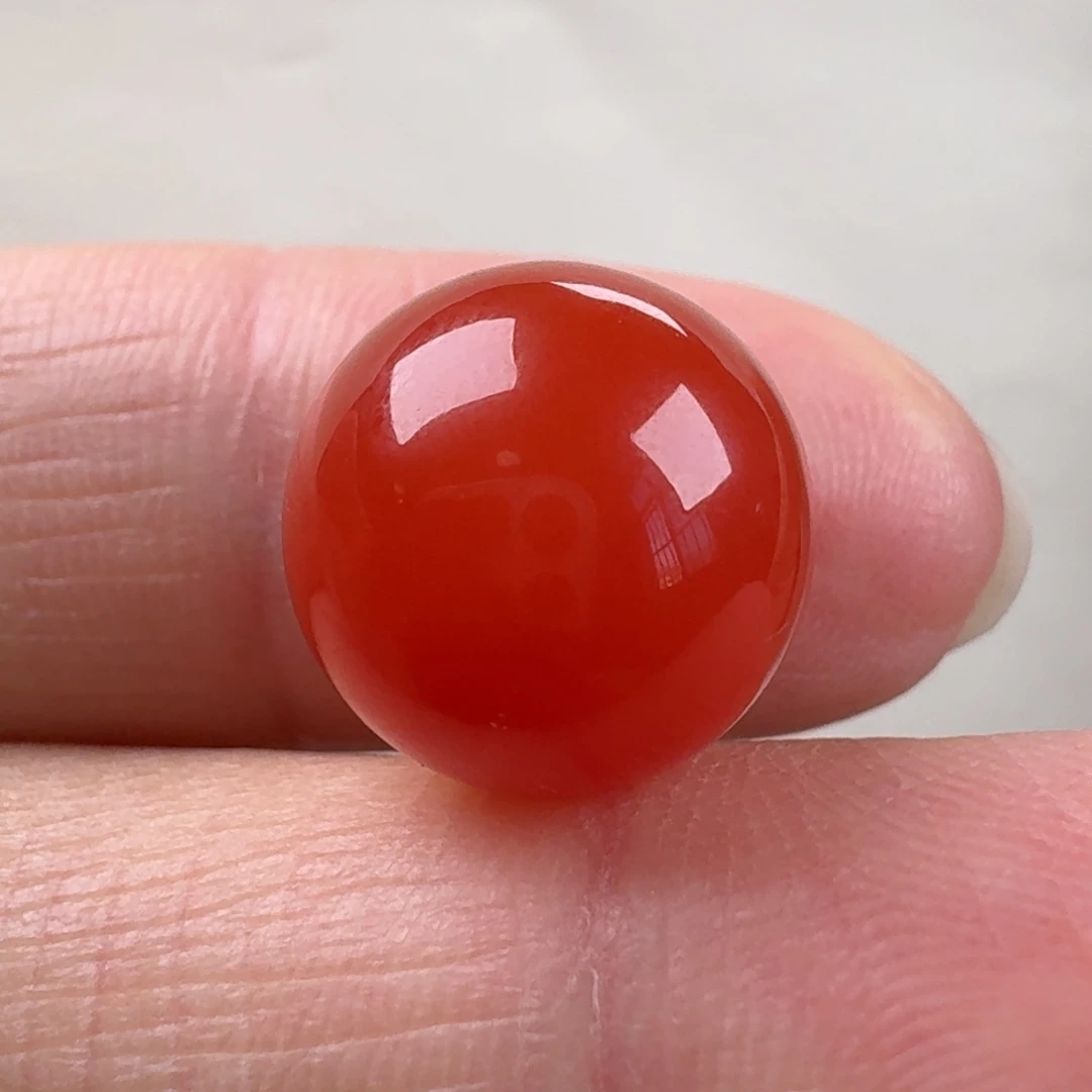 南红玛瑙未镶嵌圆珠12.9