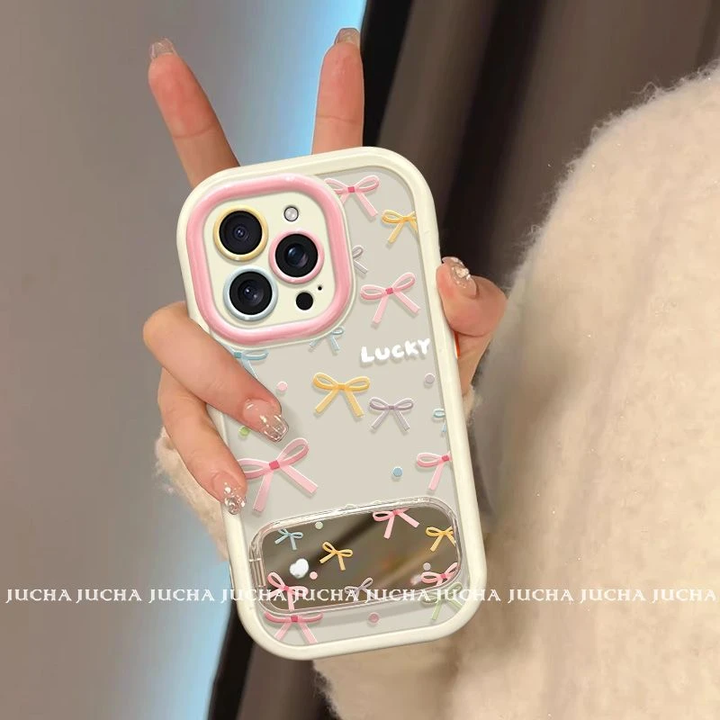 蝴蝶结适用苹果16promax手机壳高端新款华为mate70个性小米15VIVO