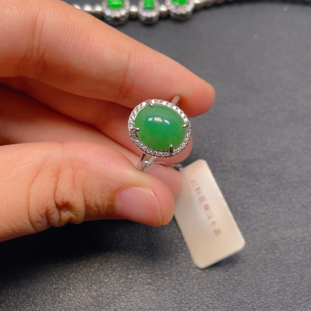 吊坠(不含链)银S925镶嵌翡翠