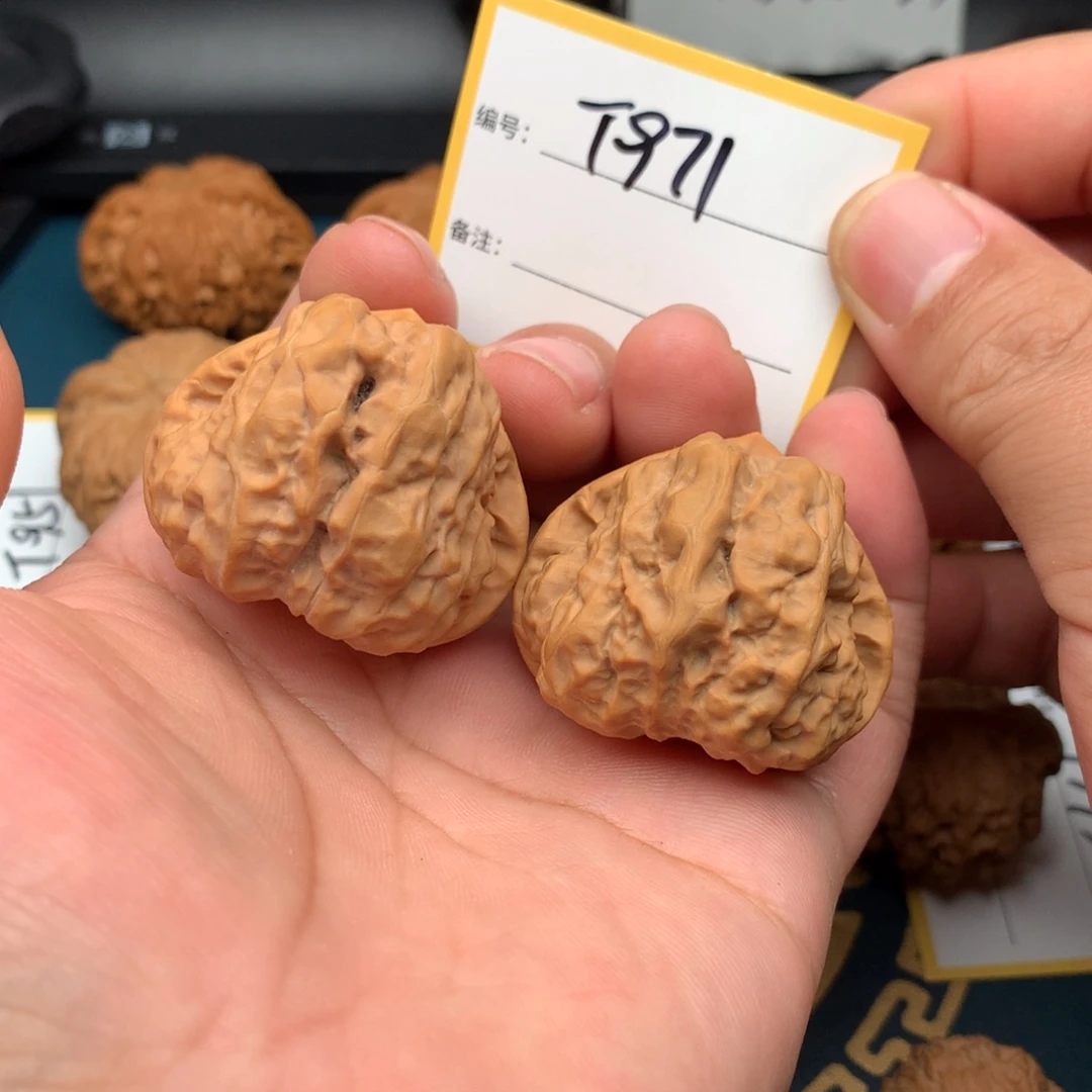 文玩核桃把件40.5三角蛤蟆971
